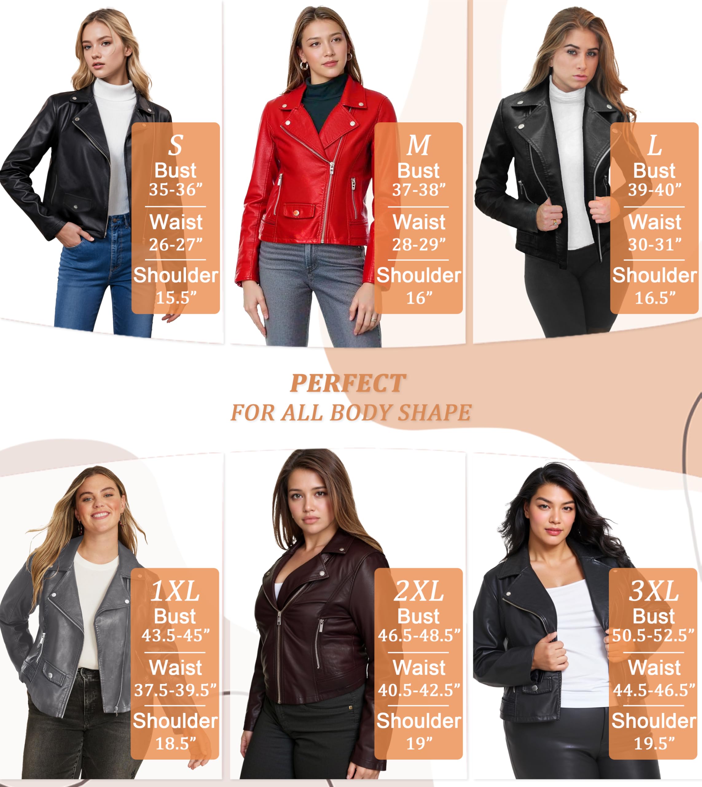 Olivia Miller Womens Faux Leather Zip Up Moto Biker Jacket - Image 5